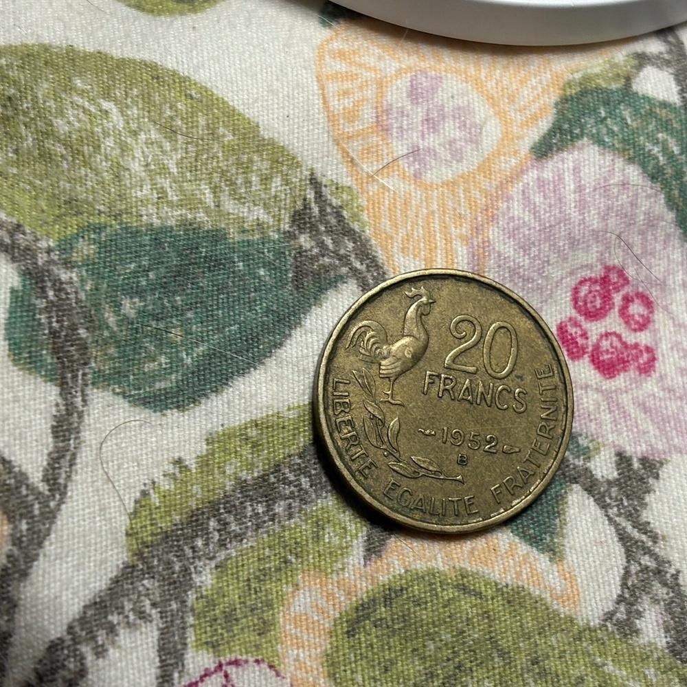 🪙 1952 France 20 Francs Coin — Fourth Republic — Marianne & Rooster — Vintage